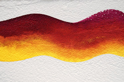 QoR Cold Press Ground is textural and fibrous, creating a surface responsive to watercolor washes.